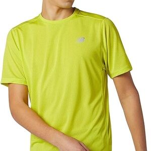 New Balance Men's Impact Run Short Sleeve, Sulphur Yellow, XL